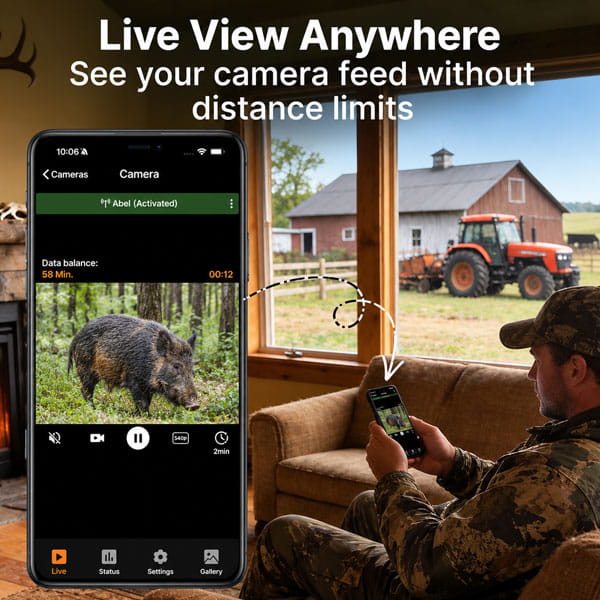 GardePro X70 Pro 4G Live-Stream Trail Camera with GPS + Rechargeable Battery