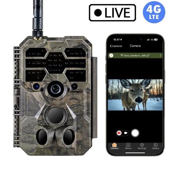 GardePro X80GL 4G Live Stream 4K Trail Camera